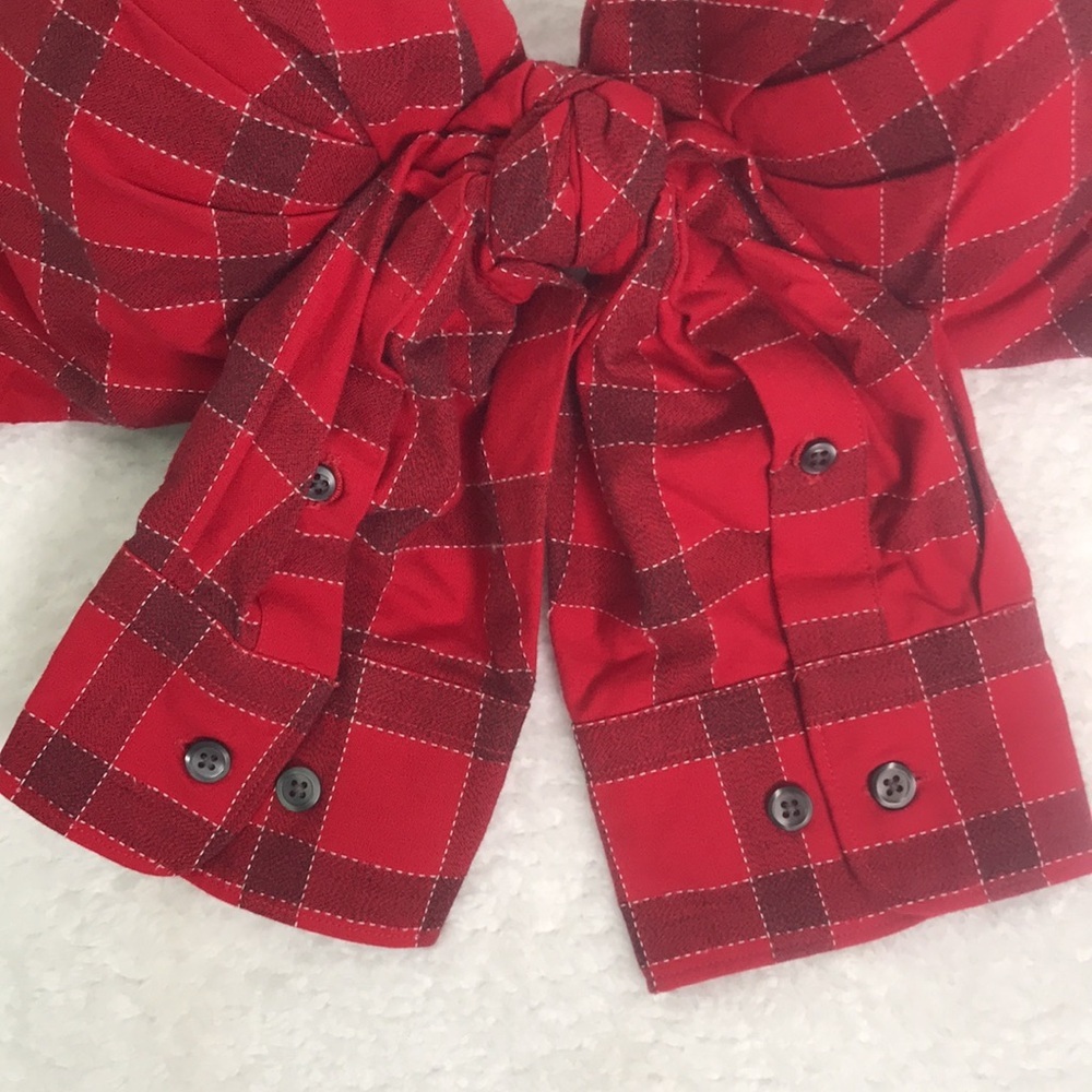 Asher Levine Plaid Shirt Designed Crop - Picture 2 of 6